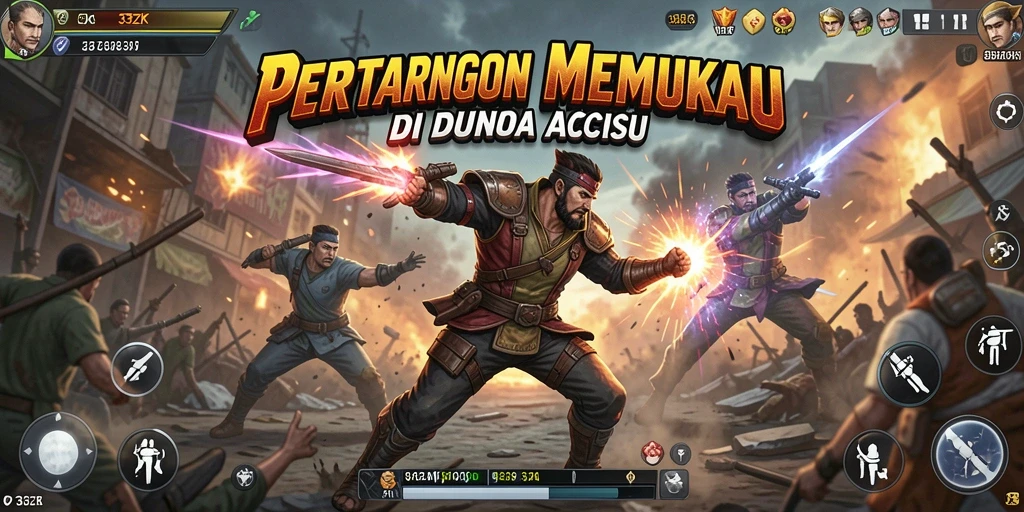 Screenshot 33ZK menampilkan pertarungan seru di arena aksi.