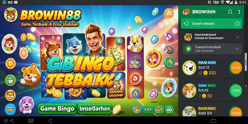 Tampilan gameplay BROWIN88 yang menarik dan interaktif dengan fitur Bingo.