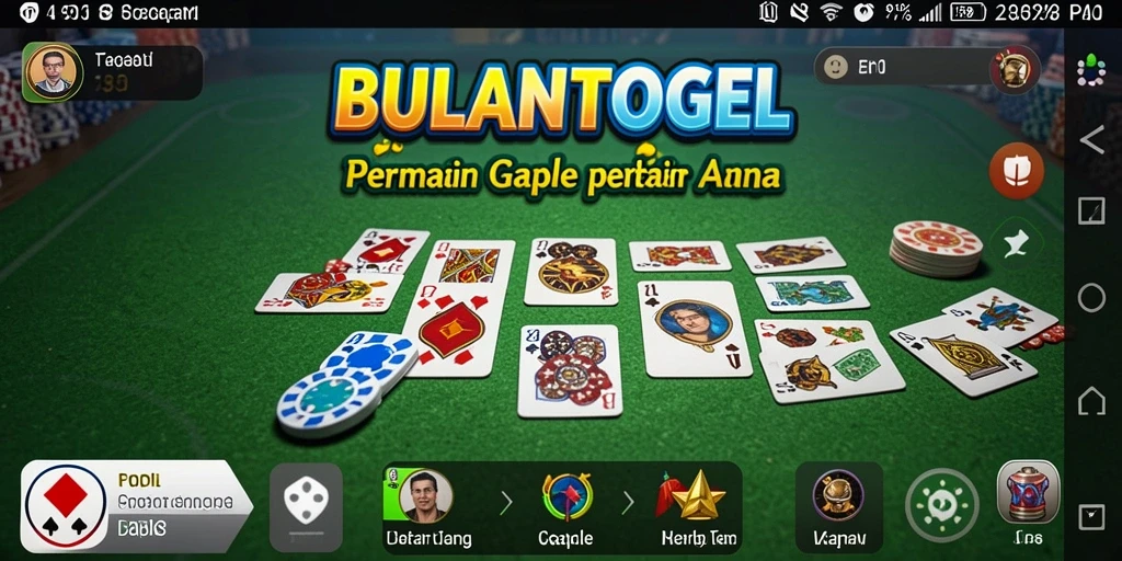 Screenshot gameplay Gaple di BULANTOGEL yang seru.
