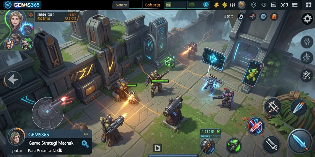 Tampilan gameplay GEMS365 yang mendebarkan dan strategis.
