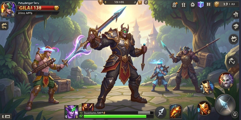 Tampilan permainan ARPG GILA138 yang epik dan mendebarkan.