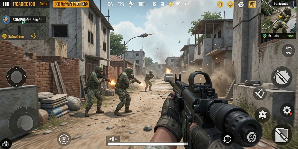 Tangkapan layar gameplay <strong>KOMPASTOTO</strong> dengan aksi pertempuran yang mendebarkan.