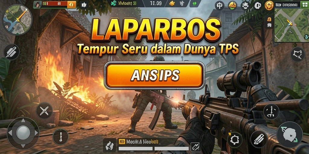 Screenshot LAPARBOS menampilkan aksi gameplay TPS yang mendebarkan.