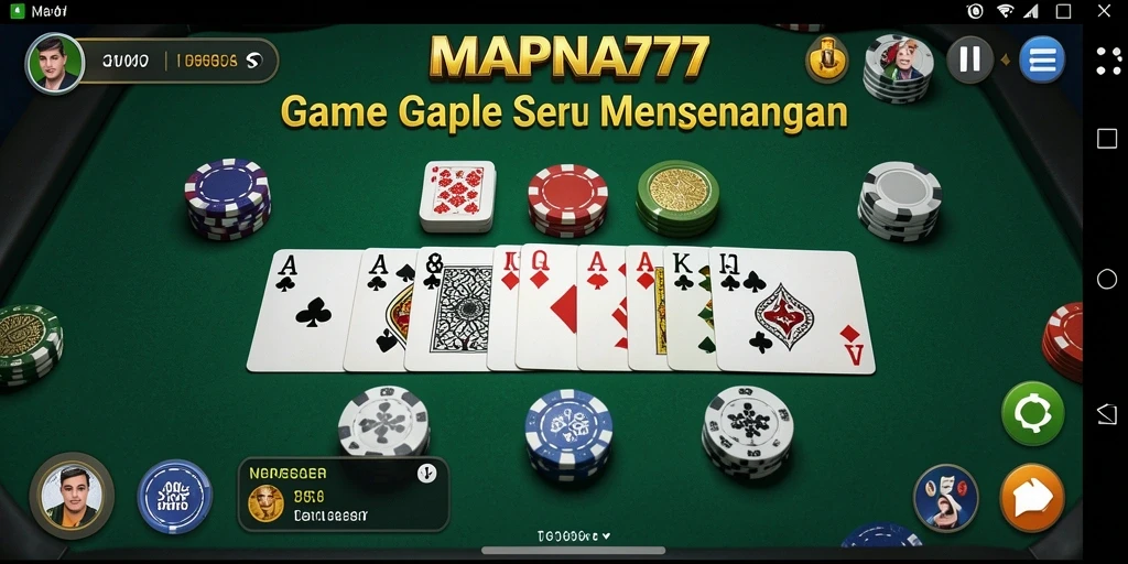 Gameplay seru dan interaktif dari MAPNA777 yang menampilkan permainan Gaple.