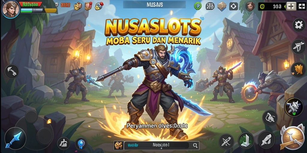Tampilan menarik dari gameplay <strong>NUSASLOTS</strong> di arena pertarungan.