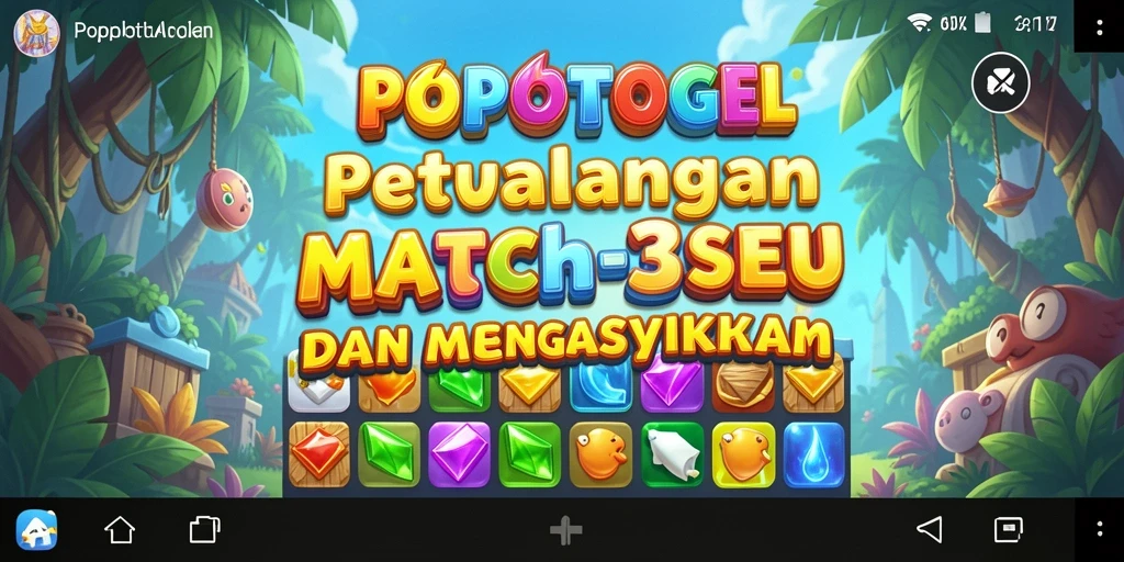 Screenshot menampilkan gameplay seru dari POPOTOGEL Match-3.