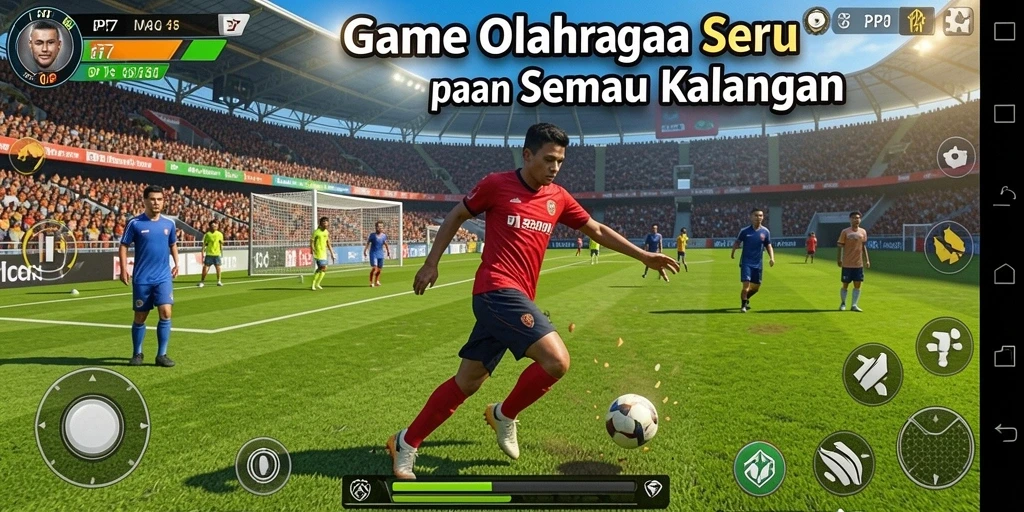 Tampilan gameplay PP7 yang seru dan kompetitif di arena olahraga.