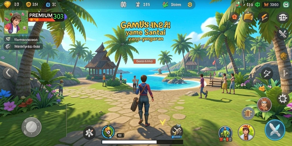 Tangkapan layar yang menampilkan gameplay santai dari PREMIUM303.