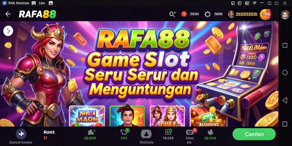 Tampilan gameplay seru dari RAFA88 dengan berbagai tema Slot.