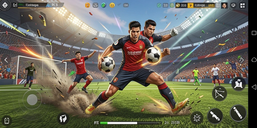 Tampilan gameplay RR33 yang menegangkan dalam pertandingan olahraga.