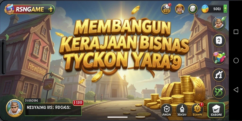 Screenshot gameplay RSNGAME menampilkan aksi manajemen bisnis yang seru.