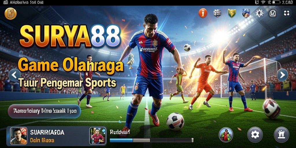 Tampilan gameplay seru di SURYA88 dengan aksi olahraga yang mendebarkan.
