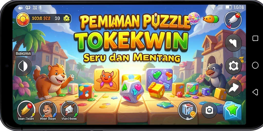 Tampilan gameplay menantang dari TOKEKWIN dengan berbagai teka-teki.