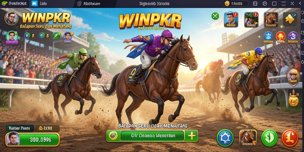 Gameplay seru dalam balapan cepat dan menantang WINPKR.
